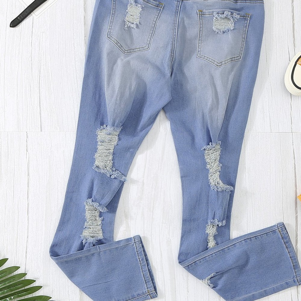 **LAST ONE**Distressed Ripped Pockets High Waisted - Picture 3 of 7